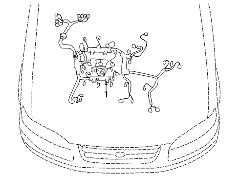 1998 Toyota Camry Wire, Engine Diagram for 82121-06270