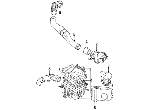 1992 Toyota Pickup Air Intake Diagram