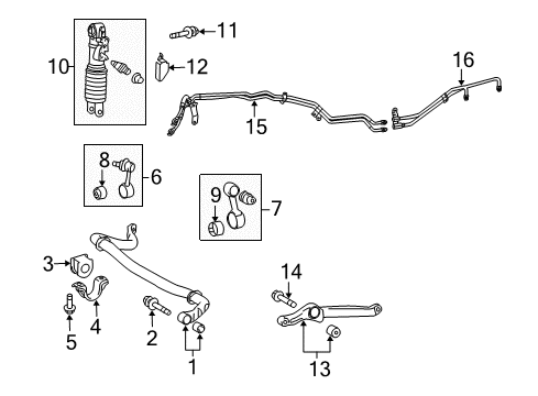 2021 Toyota Land Cruiser Stabilizer Bar & Components - Front Diagram