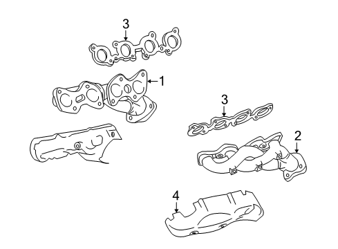 1998 Toyota Land Cruiser Heat Shield, Passenger Side Diagram for 17167-50100