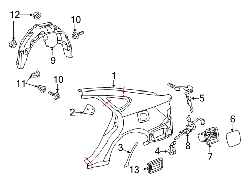 2015 Toyota Avalon Fuel Door, Electrical Diagram