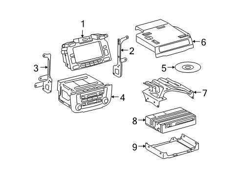 2005 Toyota Highlander Antenna Assy, Navigation Diagram for 86860-48070