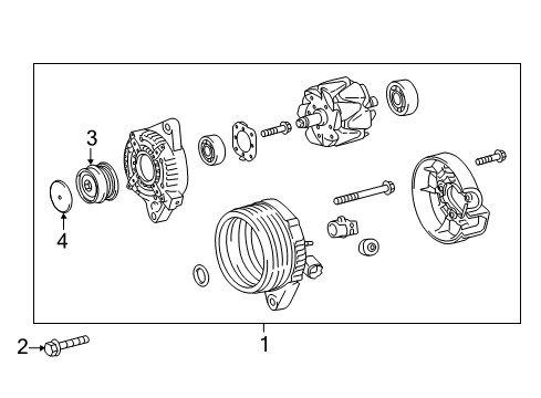 2018 Toyota Corolla iM Alternator Assembly W/Regulator Diagram for 27060-37150