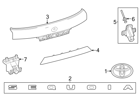 2023 Toyota Sequoia Nozzle Diagram for 867F0-0C010