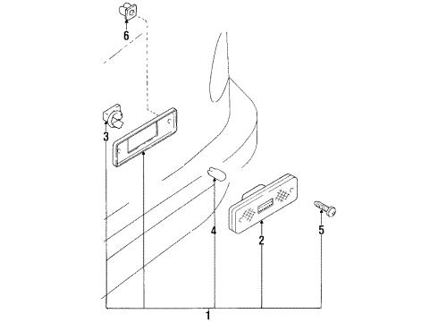 1992 Toyota Corolla Side Marker Lamps Diagram