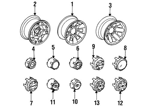 1991 Toyota 4Runner Wheels Diagram