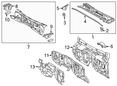 2013 Toyota 4Runner Cowl Diagram