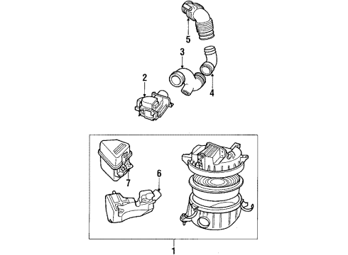 1989 Toyota 4Runner Cleaner Assy, Air Diagram for 17700-65011