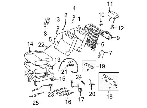 2006 Toyota Sienna No.2 Seat Cushion Cover Sub-Assembly , Right Diagram for 79021-08090-E2