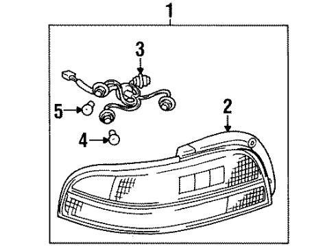 1995 Toyota Avalon Combination Lamps Diagram