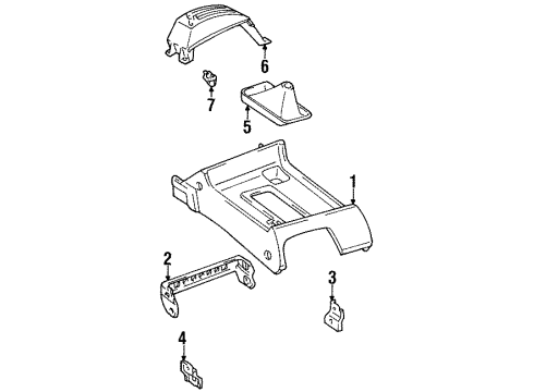 1997 Toyota Land Cruiser Center Console Diagram 1 - Thumbnail