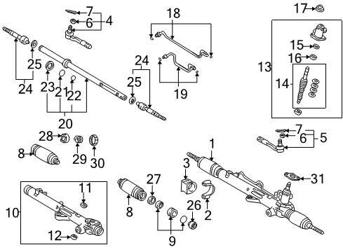 2002 Toyota Sequoia Valve Assy, Power Steering Control Diagram for 44210-0C020