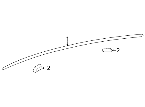 2023 Toyota Prius Exterior Trim - Roof Diagram 1 - Thumbnail