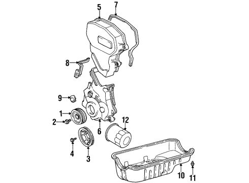 1997 Toyota Paseo Cover, Timing Belt Diagram for 11323-10011