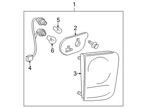 2006 Toyota Sequoia Socket And Wire, Rear Lamp Diagram for 81595-0C020