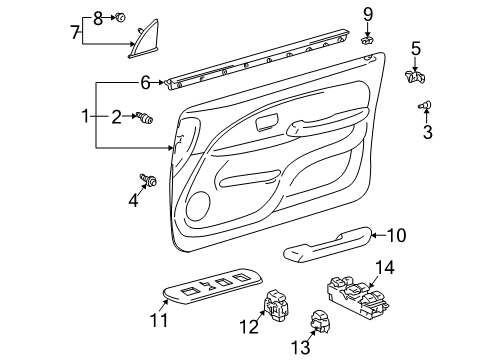 1996 Toyota 4Runner Garnish, Front Door Lower Frame Bracket, RH Diagram for 67491-35020-C0