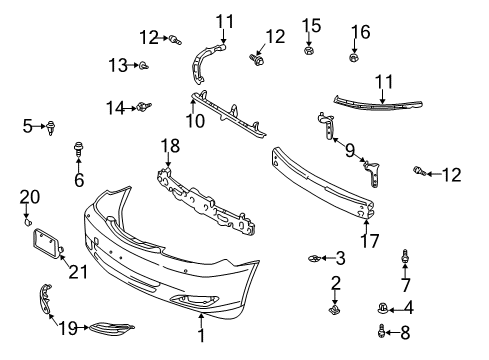 2006 Toyota Camry Front Bumper Diagram 1 - Thumbnail