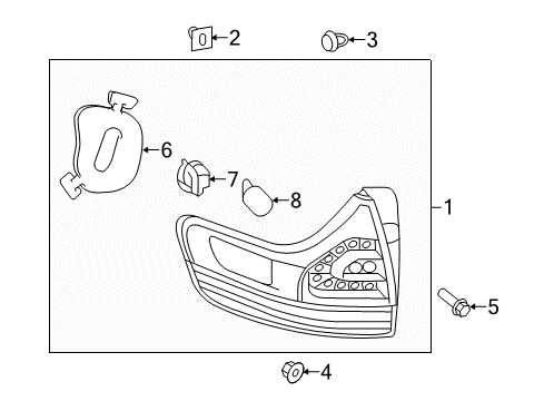 2011 Toyota Sienna Bulbs Diagram 5 - Thumbnail