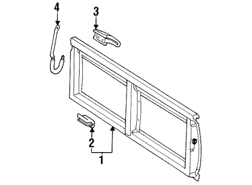 1986 Toyota Pickup Tail Gate Diagram