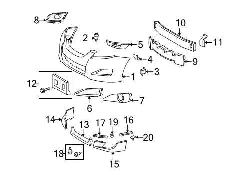 2009 Toyota Matrix Protector, Front Spoiler Side, LH Diagram for 76878-02090-C0