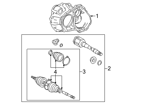 2013 Toyota Sienna Housing Sub-Assembly, Tr Diagram for 35105-28062