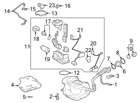 2023 Toyota Corolla Clamp, Fuel Tube, No Diagram for 77285-06590