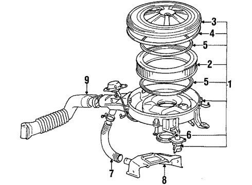 1984 Toyota Corolla Heated Air Intake Diagram 1 - Thumbnail