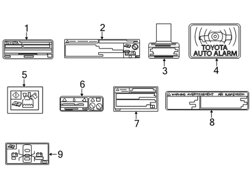 2024 Toyota Tundra Information Labels Diagram