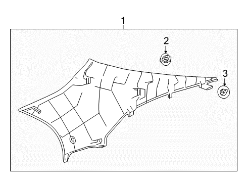 2022 Toyota Camry Interior Trim - Quarter Panels Diagram 1 - Thumbnail