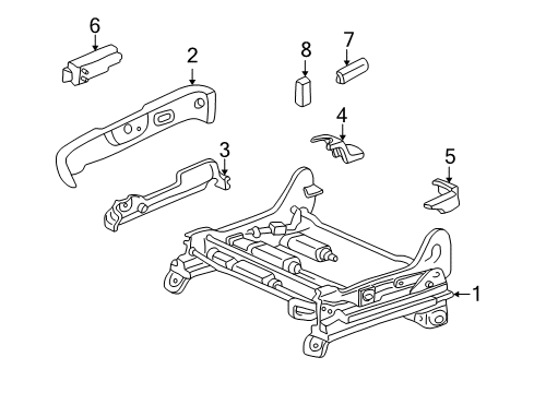 2001 Toyota Camry Shield, Front Seat Cushion, Lower LH Diagram for 71874-33050-B0