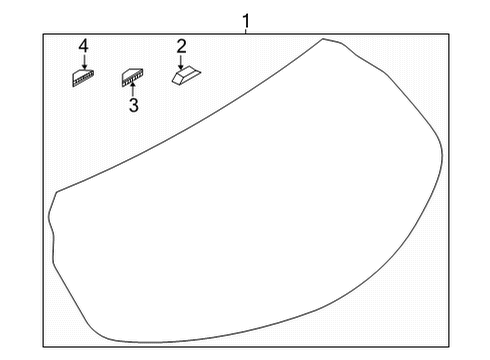 2020 Toyota Yaris Glass - Lift Gate Diagram