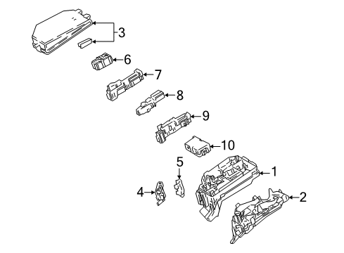 2022 Toyota C-HR Block Assembly, Relay Diagram for 82660-F4040