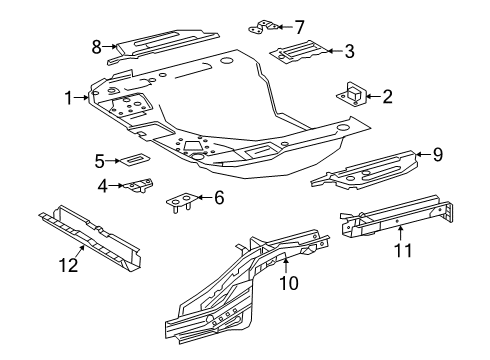 2023 Toyota Corolla PAN, RR FLOOR Diagram for 58311-12450