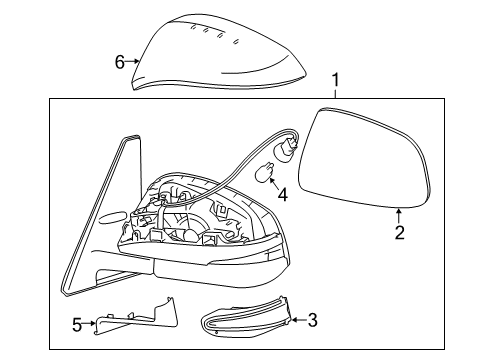 2015 Toyota 4Runner Outer Mirror Cover, Right Diagram for 87915-42160-E5