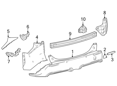 2023 Toyota bZ4X REINFORCEMENT, RR BU Diagram for 52171-42120