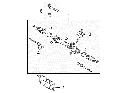 2008 Toyota Solara Steering Column & Wheel, Steering Gear & Linkage Diagram 3 - Thumbnail