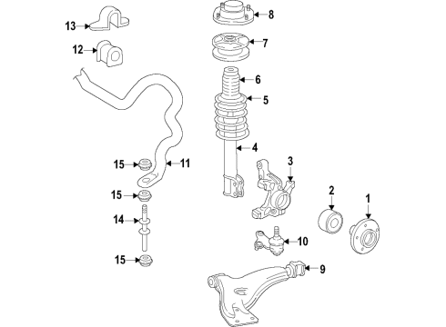 1995 Toyota Paseo Front Suspension Control Arm Sub-Assembly Lower Left Diagram for 48069-16100