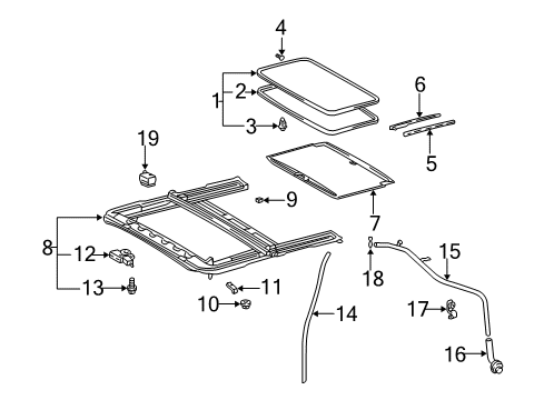 2006 Toyota 4Runner Sunroof, Body Diagram