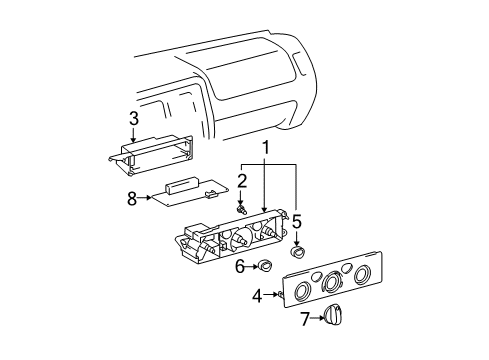 2004 Toyota Tacoma Control Assy, Heater Or Boost Ventilator Diagram for 55910-35240