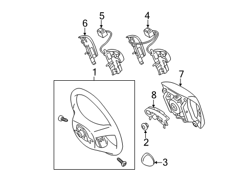 2007 Toyota Camry Ornament, Steering Wheel Diagram for 45116-06010