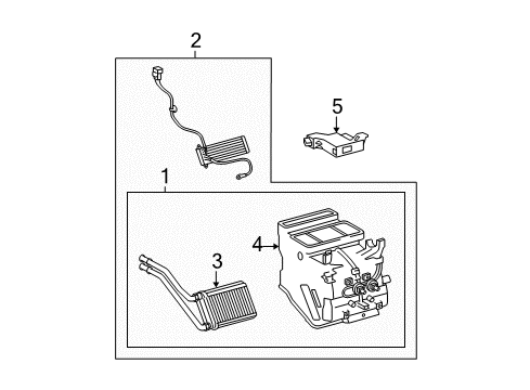 2008 Toyota Yaris Heater Core & Control Valve Diagram