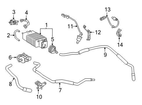 2020 Toyota Camry Emission Components Diagram 4 - Thumbnail