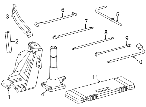 2021 Toyota Land Cruiser Jack & Components Diagram