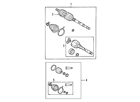 2008 Toyota Matrix Front Axle Shafts & Joints, Drive Axles Diagram