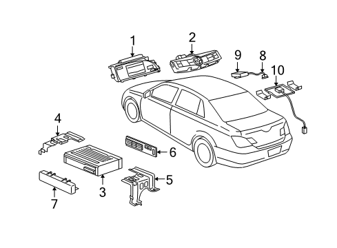 2006 Toyota Avalon Plate, Navigation Computer Diagram for 86846-33020