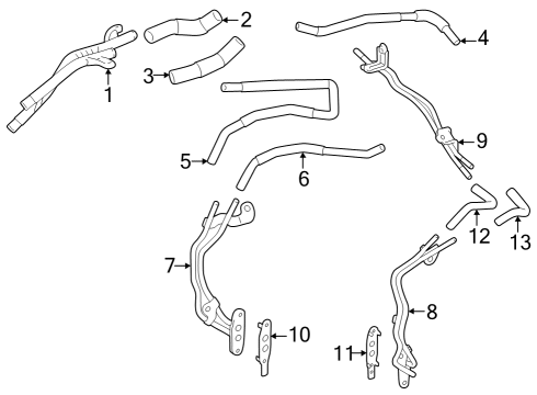 2023 Toyota Sequoia HOSE, TURBO WATER, N Diagram for 1628B-F4010