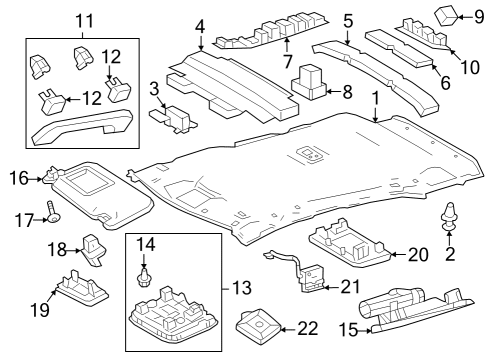 2023 Toyota GR Corolla Lamp Assembly, Luggage C Diagram for 81330-11010