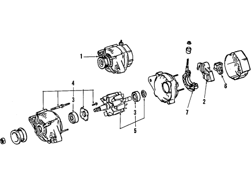 1984 Toyota Tercel Remanfactured Alternator Diagram for 27020-15120-84