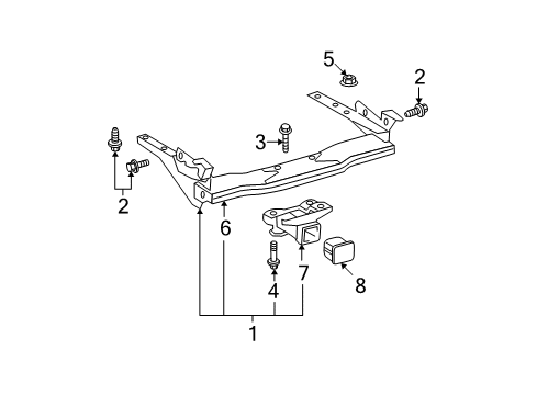 2004 Toyota Tundra Trailer Hitch Components Diagram