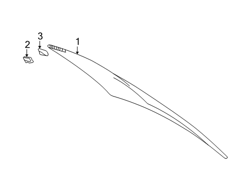 2001 Toyota Solara Back Glass Diagram